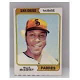 1974 Topps Willie McCovey San Diego Padres Creases