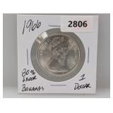 1966 80% Silv Bahama Isl $1 Dollar