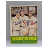 1963 Topps Baseball Big Three Koufax/Drysdale HOF