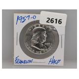 1957-D 90% Silv Franklin Half $1 Dollar