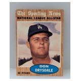 1962 Topps Baseball Don Drysdale-All-Star HOF 398