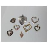 15.93g .925 Sterling Heart Shaped Pendant Lot