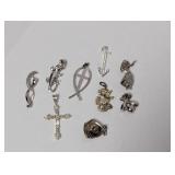 15.29g .925 Lot Anchor, Glove and Ball, Hula, etc