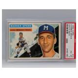 1956 Topps Warren Spahn #10 [white back] PSA 4