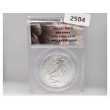 ANACS 2023 MS70 1oz .999 Silv Britannia
