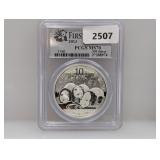 PCGS 2013 MS70 1oz .999 Silv 10 Yuan