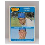 1965 Topps Baseball Leaders NL Koufax/Drysdale HOF