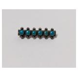 .925 Sterling Turquoise Broach/Pin