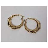 Vermeil Scallop Hoop Earrings