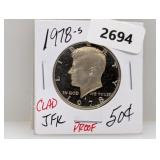 1978-S PF JFK Half $1 Dollar