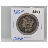 1892-O 90% Silv Morgan $1 Dollar