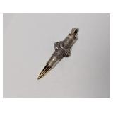 .925/Vermeil Lion Bullet Shape Pendant