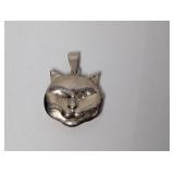 .925 Sterling Cat Locket Pendant