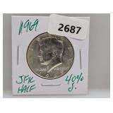 1969 40% Silv JFK Half $1 Dollar
