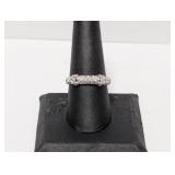 .925 Sterling Clear Stoned Ring Size 9