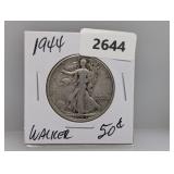 1944 90% Silv Walker Half $1 Dollar