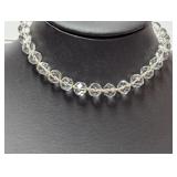 13" 14k Gold Clear Stone Necklace