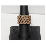 Vermeil Multi Brown Stone Ring Size 8