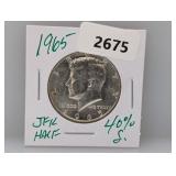 1965 40% Silv JFK Half $1 Dollar
