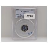 PCGS 1967 MS67 Roos Dime PCGS 1967 MS67 Roos Dime