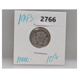 1943 90% Silv Mercury Dime 1943 90% Silv Mercury Dime