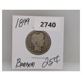 1899 90% Silv Barber Quarter 1899 90% Silv Barber Quarter