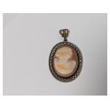 Vtg Shell Cameo Pendant Vtg Shell Cameo Pendant