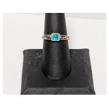 .925 Sterling Blue Opal Ring Sz 8 .925 Sterling Blue Opal Ring Sz 8