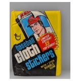1977 Topps Cloth Stickers Unopened Wax Pack 1977 Topps Cloth Stickers Unopened Wax Pack
