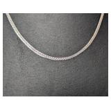 20" .925 Sterl Vtg Woven Flat Chain Necklace 20" .925 Sterl Vtg Woven Flat Chain Necklace