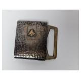 Vtg Freemason Gold & Hammered Sterl Belt Buckle Vtg Freemason Gold & Hammered Sterl Belt Buckle