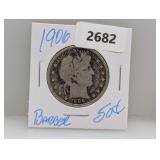 1906 90% Silv Barber Half $1 Dollar 1906 90% Silv Barber Half $1 Dollar
