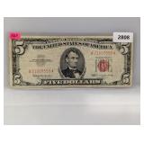 1963 Red Seal $5 US Note 1963 Red Seal $5 US Note