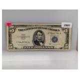 1953-B Blue Seal $5 Silver Certificate 1953-B Blue Seal $5 Silver Certificate