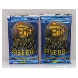 (2) Packs 1995 Topps Embossed Baseball (2) Packs 1995 Topps Embossed Baseball