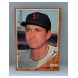 1962 Topps Al Dark 1948 ML ROOKIE of the YEAR 322 1962 Topps Al Dark 1948 ML ROOKIE of the YEAR 322