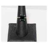 .925 Sterling Green Stone Ring Sz 7 .925 Sterling Green Stone Ring Sz 7