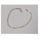 7" .925 Sterling Figaro Chain Bracelet 7" .925 Sterling Figaro Chain Bracelet
