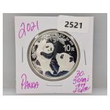 2021 30G .999 Silver Panda 10 Yuan 2021 30G .999 Silver Panda 10 Yuan