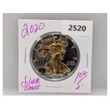 2020 1oz .999 Silv Gold Plated Eagle $1 2020 1oz .999 Silv Gold Plated Eagle $1