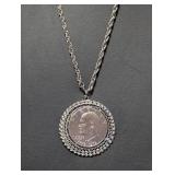 1976 Ike $1 Dollar Coin on 24" Chain 1976 Ike $1 Dollar Coin on 24" Chain