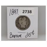 1897 90% Silv Barber Quarter 1897 90% Silv Barber Quarter