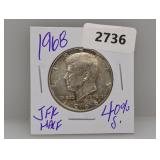 1968 40% Silv JFK Half $1 Dollar 1968 40% Silv JFK Half $1 Dollar