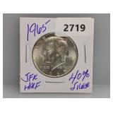 1965 40% Silv JFK Half $1 Dollar 1965 40% Silv JFK Half $1 Dollar