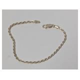 6" .925 Sterl Twisted Rope Chain Bracelet 6" .925 Sterl Twisted Rope Chain Bracelet