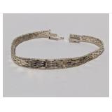 7" Vtg .925 Sterl Silv Panel Bracelet 7" Vtg .925 Sterl Silv Panel Bracelet