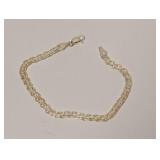 6" .925 Sterl Vtg Dbl Link Chain Bracelet 6" .925 Sterl Vtg Dbl Link Chain Bracelet