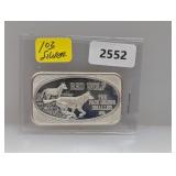 1oz .999 Silv Red Wolf Art Bar 1oz .999 Silv Red Wolf Art Bar