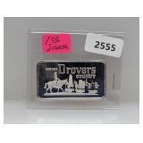 1oz .999 Silv Drovers Country Art Bar 1oz .999 Silv Drovers Country Art Bar