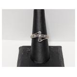 .925 Sterl Diamond Cross Ring Sz 8 .925 Sterl Diamond Cross Ring Sz 8